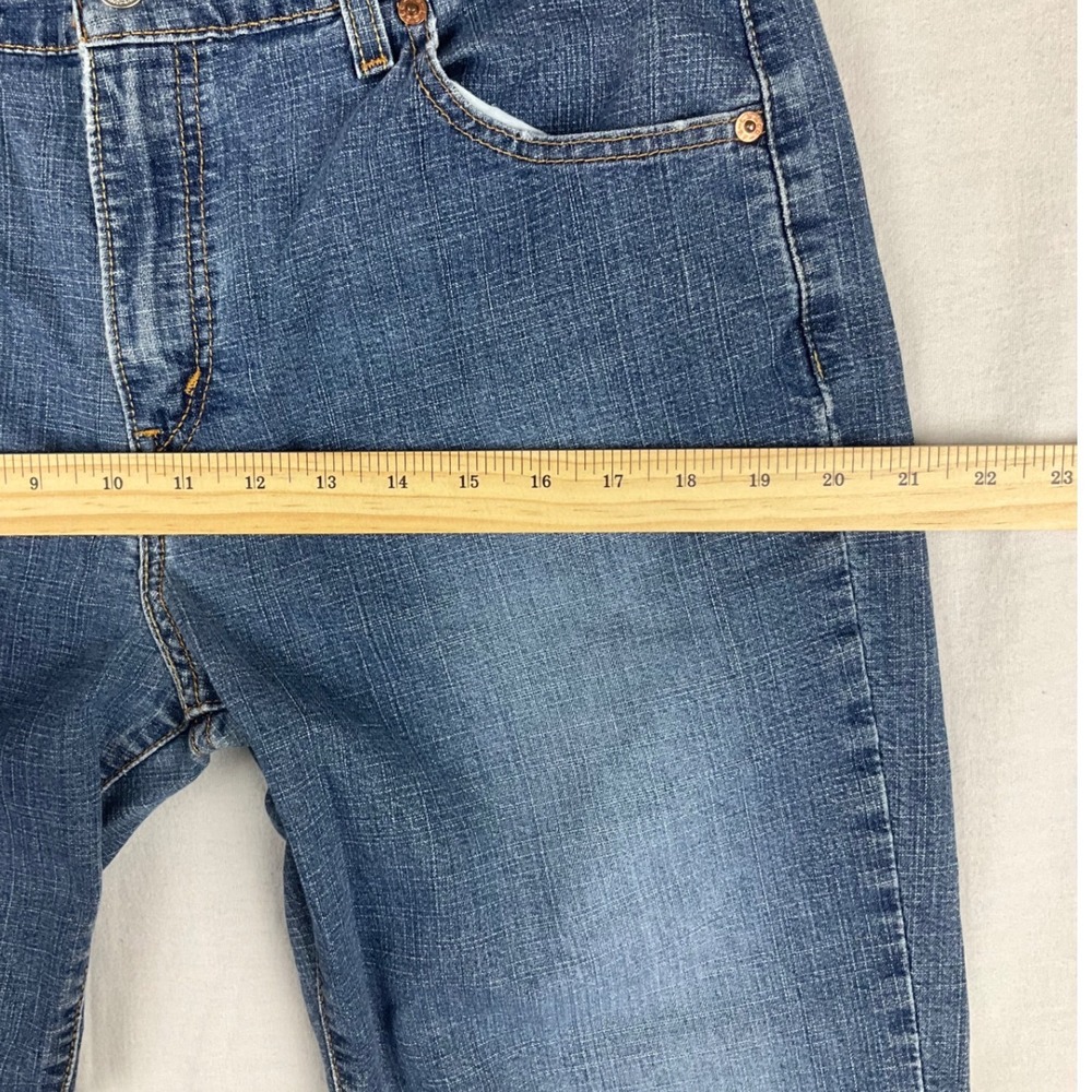Levi Strauss 505 Jeans Straight Stretch Blue Denim Women Size 14 M (Jan 2003) - Picture 14 of 15